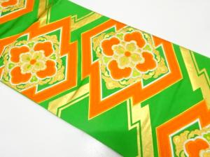 アンティーク　松皮菱に華紋織り出し袋帯（材料）